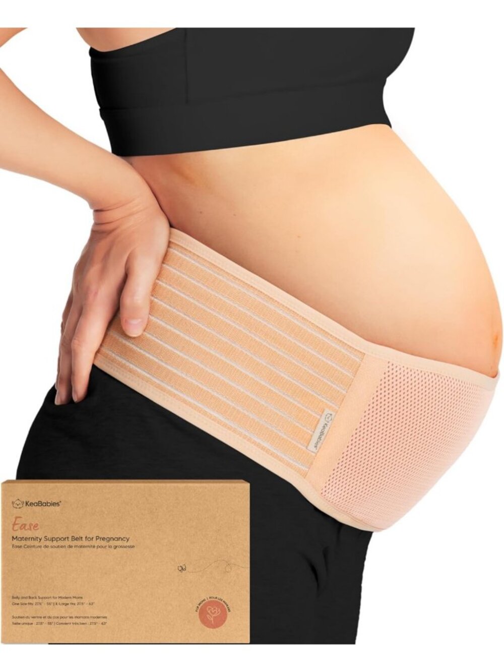 Soft & Breathable Maternity Belly Support Band - Adjustable Pregnancy Belt, XL